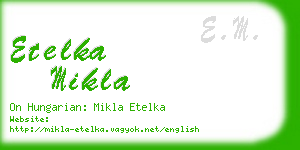 etelka mikla business card